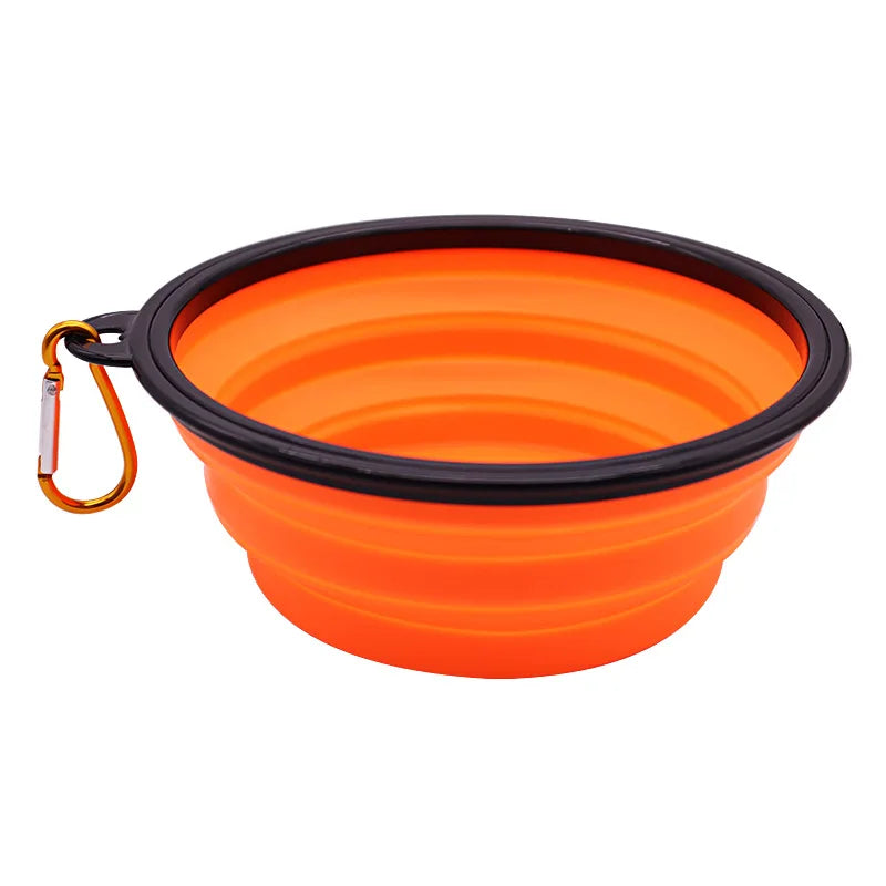High-Capacity Collapsible Silicone Dog Bowl β Portable Travel Feeder