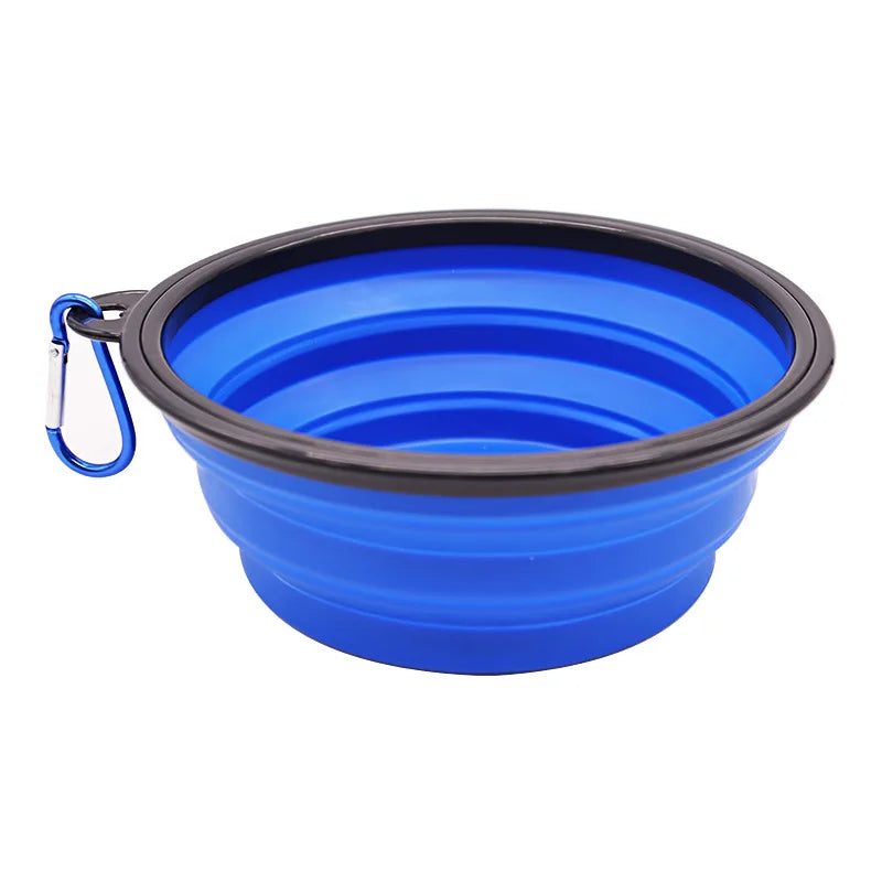 High-Capacity Collapsible Silicone Dog Bowl β Portable Travel Feeder
