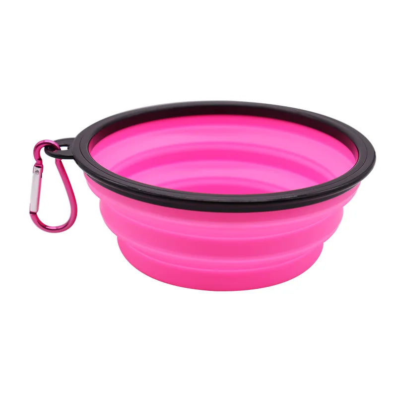 High-Capacity Collapsible Silicone Dog Bowl β Portable Travel Feeder