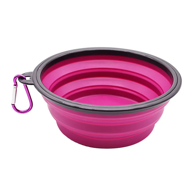 High-Capacity Collapsible Silicone Dog Bowl β Portable Travel Feeder
