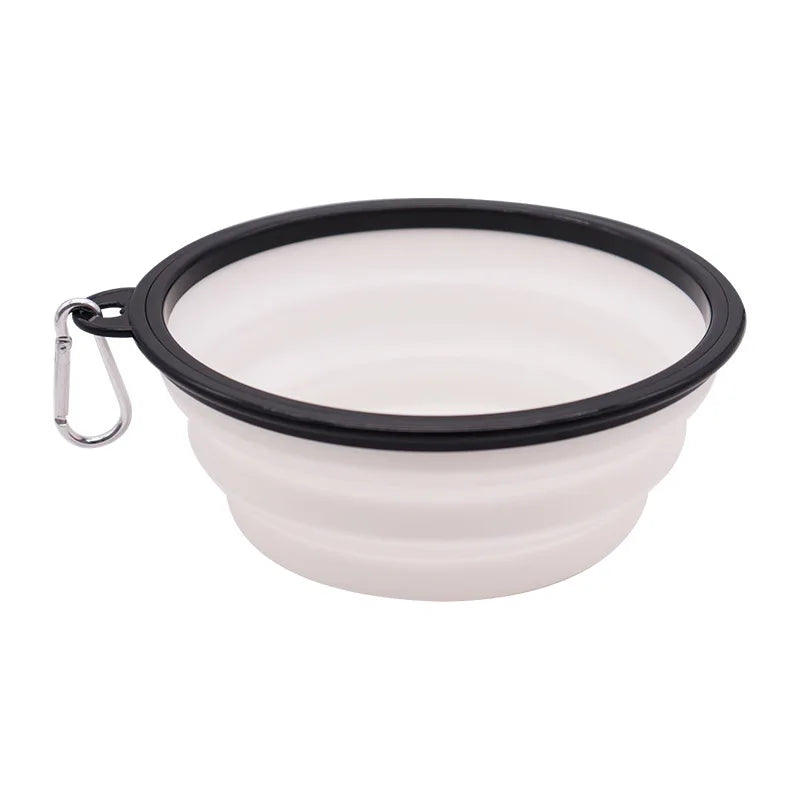 High-Capacity Collapsible Silicone Dog Bowl β Portable Travel Feeder