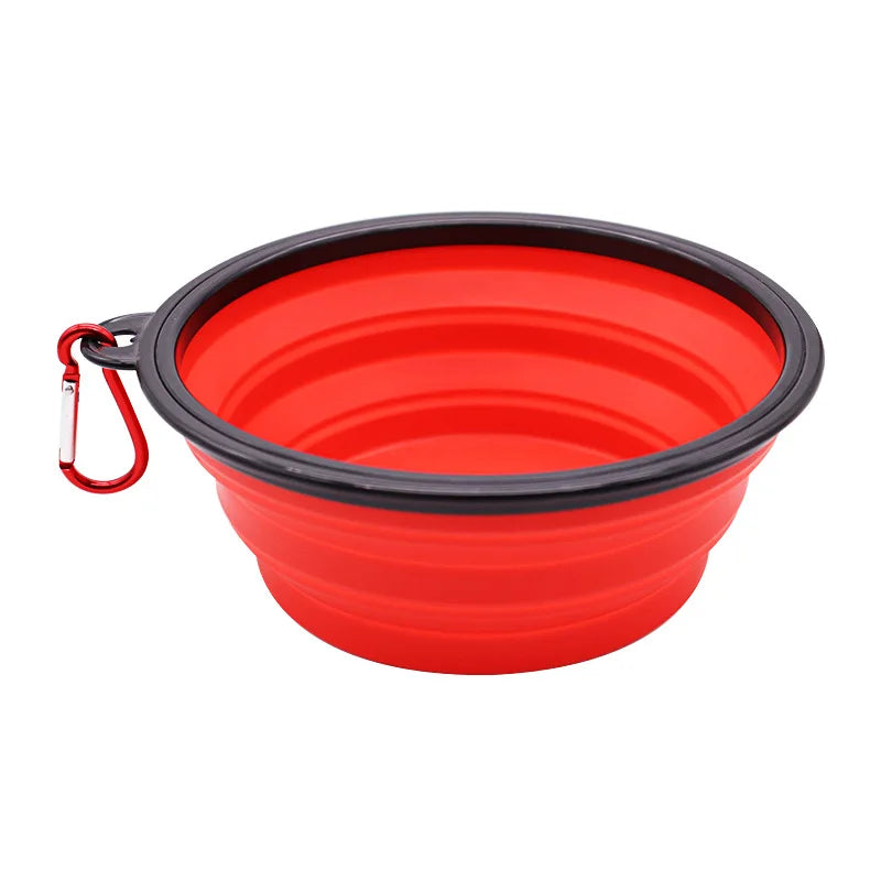 High-Capacity Collapsible Silicone Dog Bowl β Portable Travel Feeder