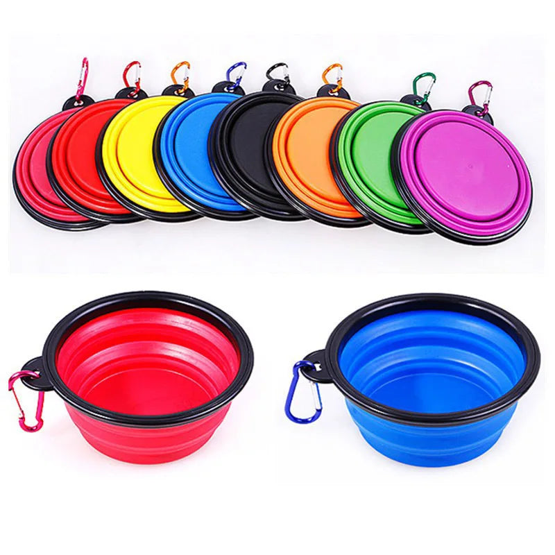 High-Capacity Collapsible Silicone Dog Bowl β Portable Travel Feeder