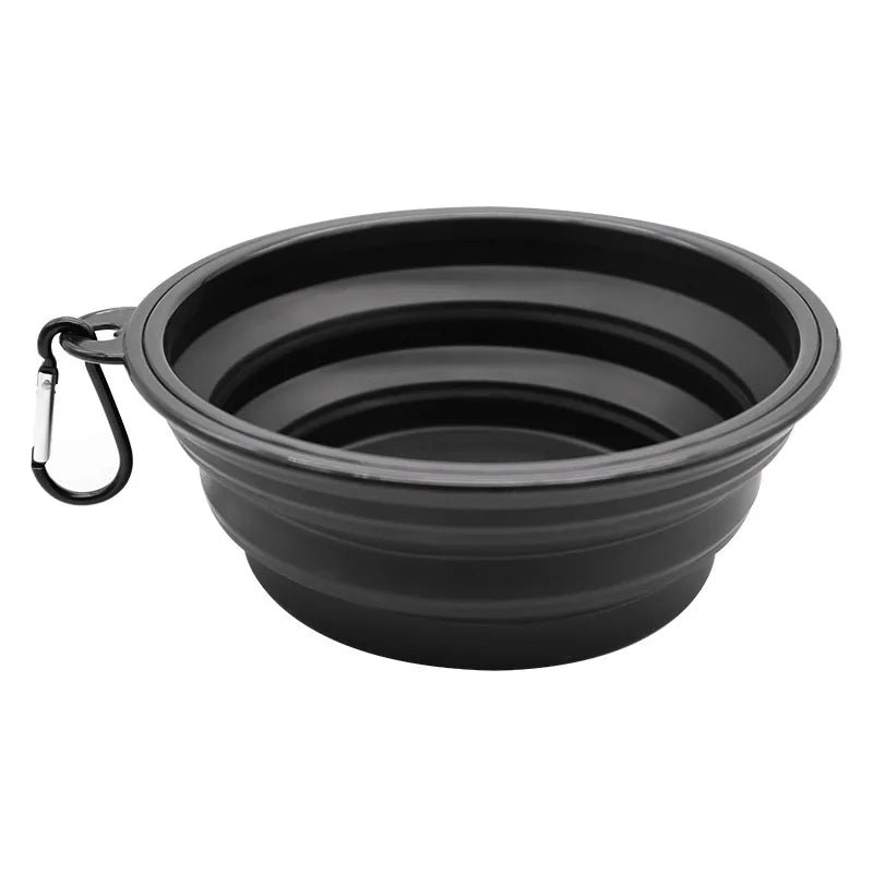 High-Capacity Collapsible Silicone Dog Bowl β Portable Travel Feeder