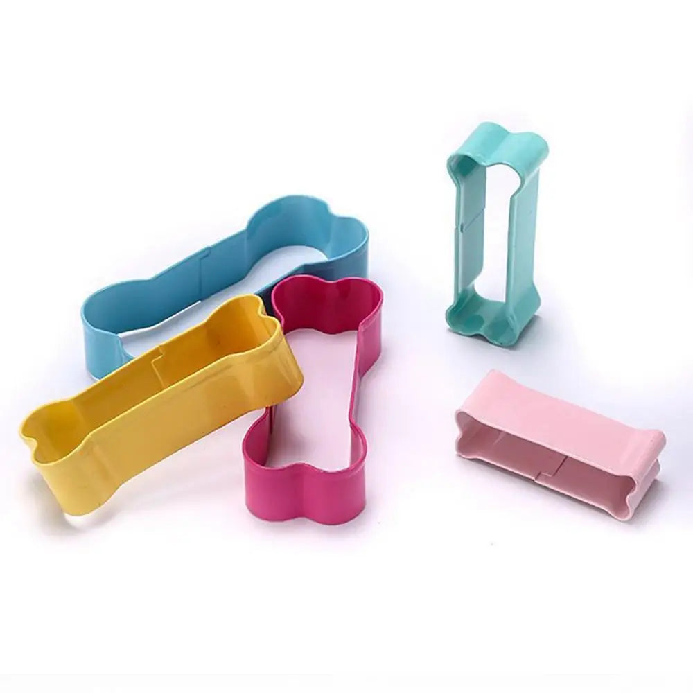 Dog Bone Cookie Cutter Set – 5pcs Stainless Steel Baking Molds