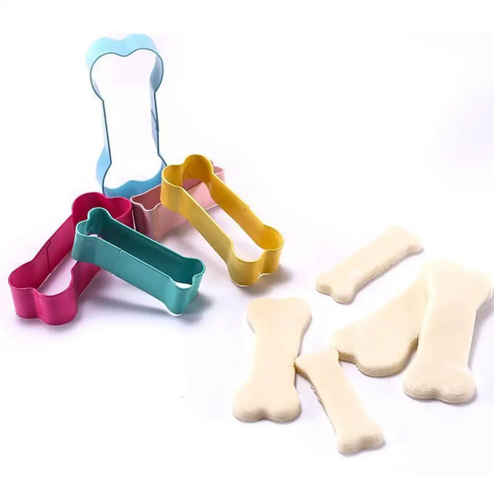Dog Bone Cookie Cutter Set – 5pcs Stainless Steel Baking Molds