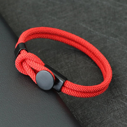 Men's Rope Bracelet Double Layer 4mm Nylon Cord Gift For Him