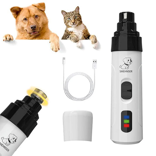 Electric Pet Nail Grinder – USB Rechargeable Dog & Cat Nail Clipper for All Sizes