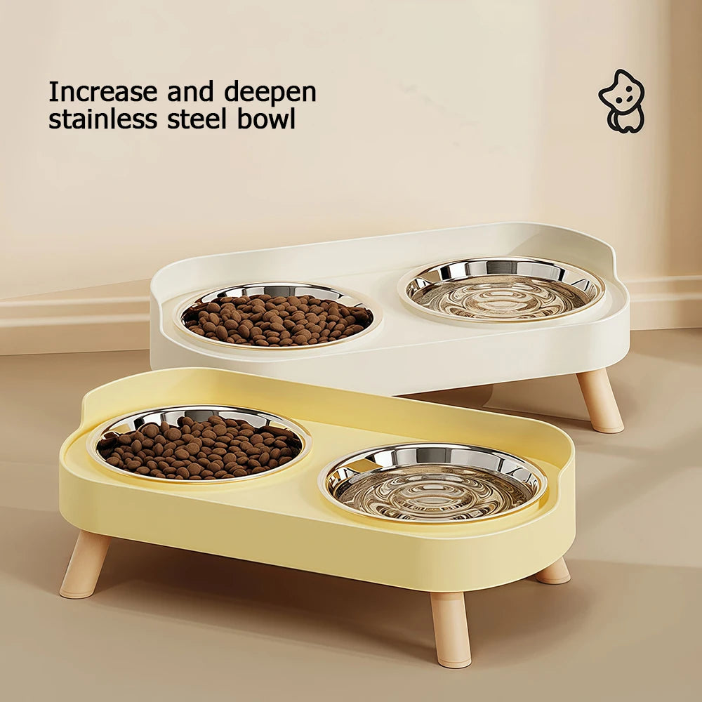 Stainless Steel Double Pet Bowl — Shockproof, Splash-Proof & Easy Clean