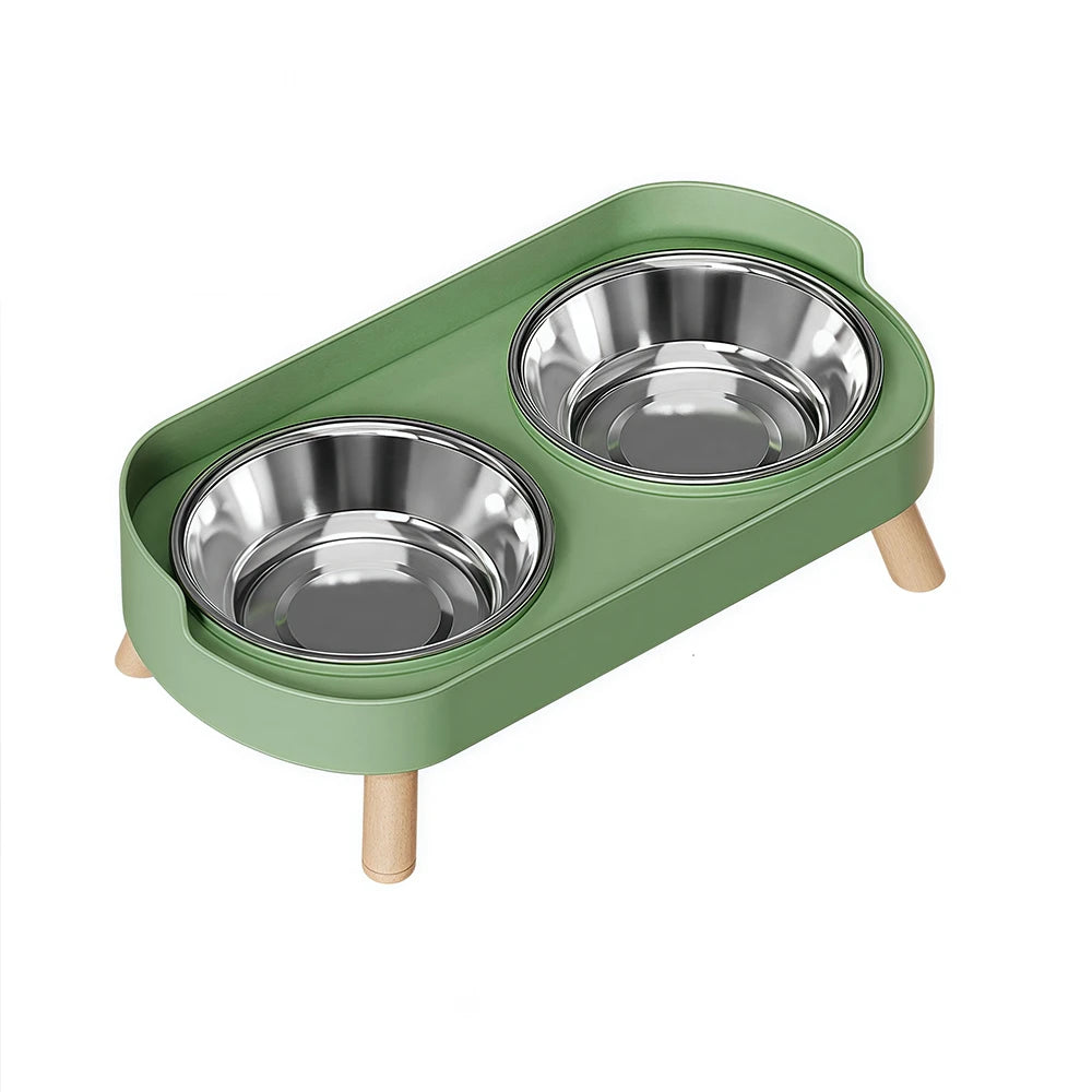 Stainless Steel Double Pet Bowl — Shockproof, Splash-Proof & Easy Clean