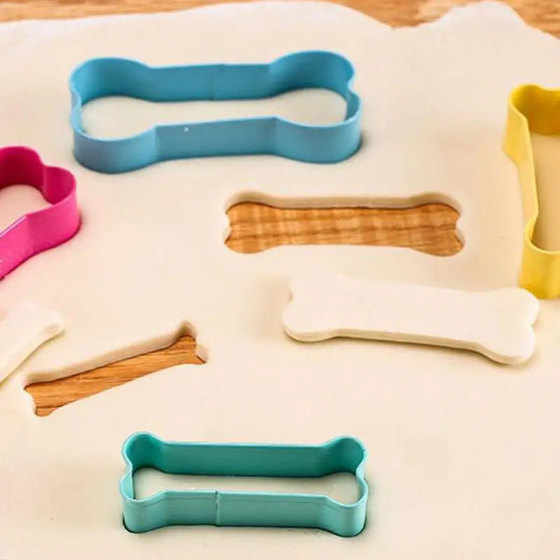 Dog Bone Cookie Cutter Set – 5pcs Stainless Steel Baking Molds