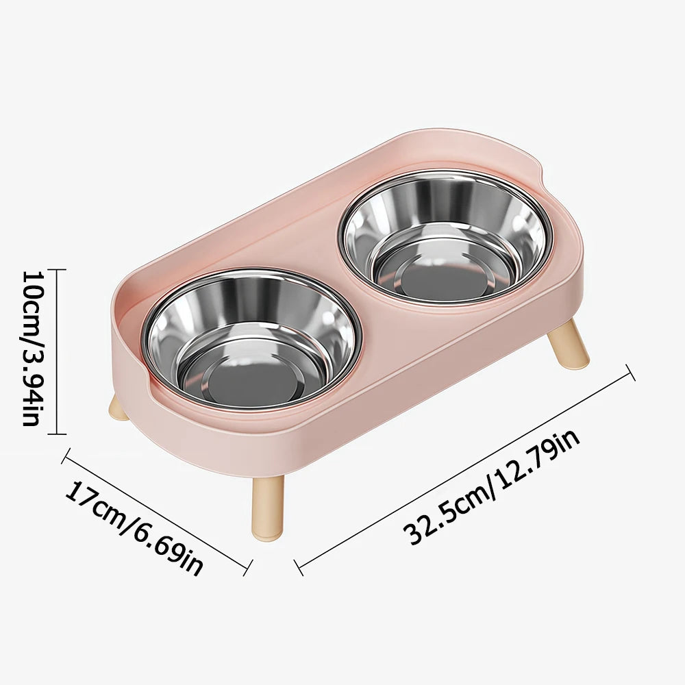 Stainless Steel Double Pet Bowl — Shockproof, Splash-Proof & Easy Clean