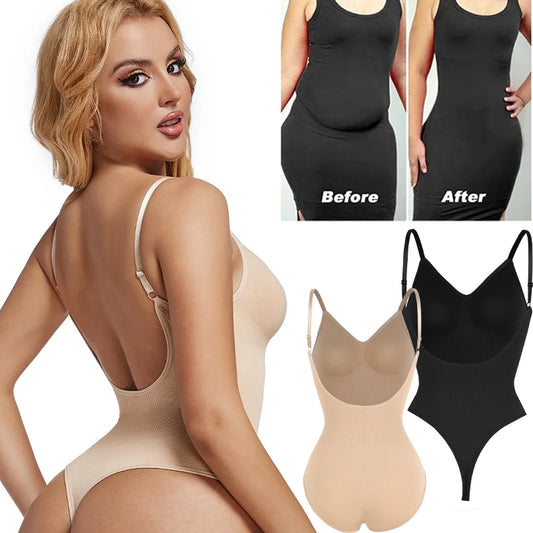Backless Seamless Bodysuit – Tummy Control & Butt Lift Shapewear