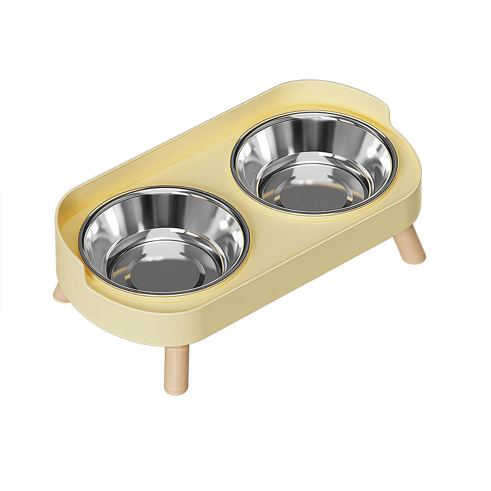 Stainless Steel Double Pet Bowl — Shockproof, Splash-Proof & Easy Clean