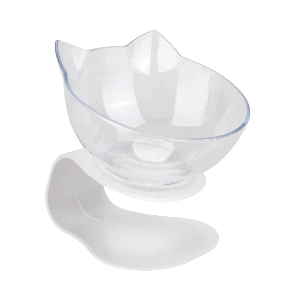 Non-Slip Elevated Cat Bowls with Stand, 15° Tilt Raised Food & Water Bowls for Cats